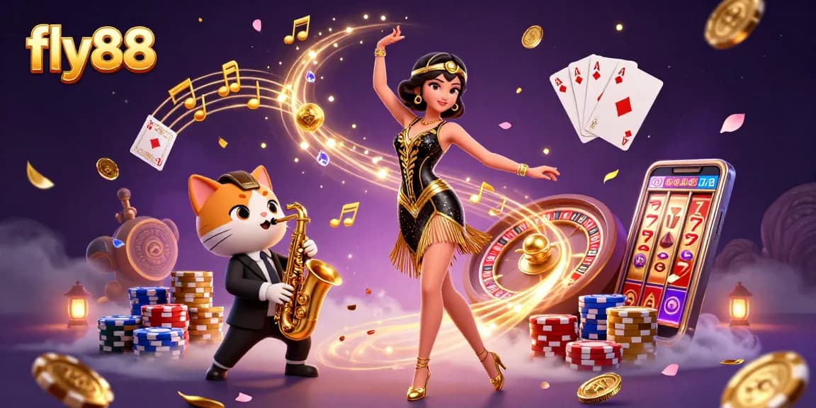 Experience winning moments with fly88 as golden coins and vibrant animations fill the scene.