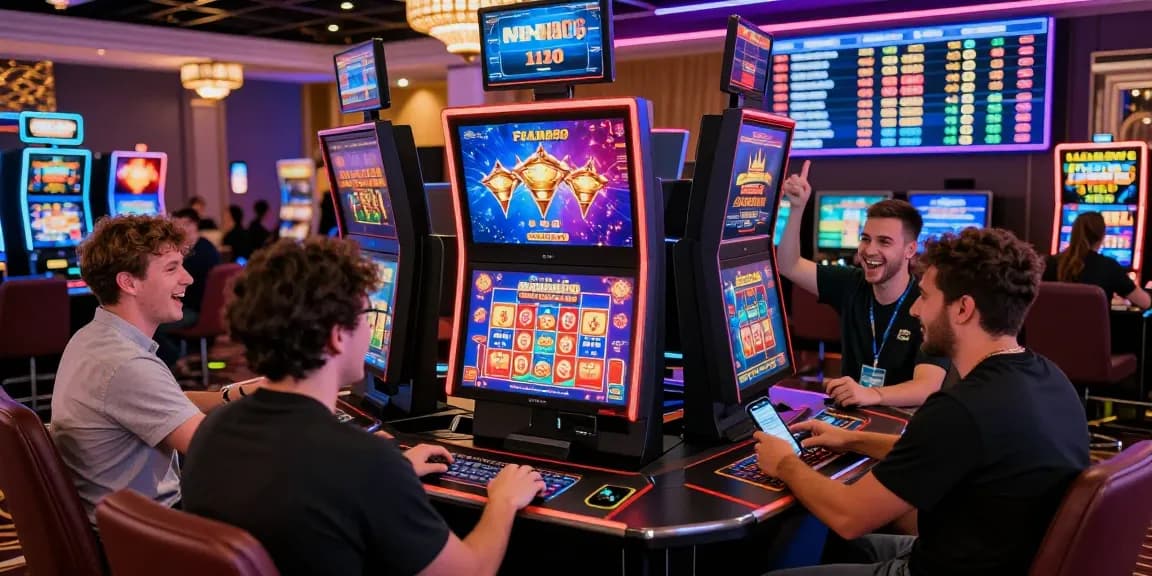 Exciting scene with players at non UK casinos showcasing vibrant games and technology at https://dsam.org.uk, highlighting engagement and energy in the online gambling environment.