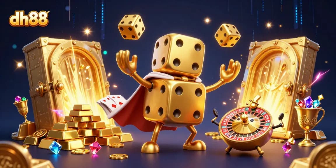 Play thrilling games at dh88, featuring dynamic characters and a dazzling casino ambiance.
