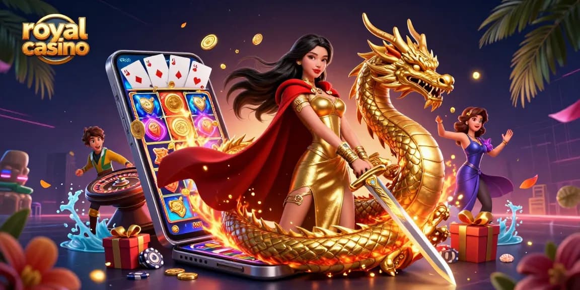 Engage with the vibrant royal casino illustration showcasing immersive gameplay and thrilling wins.