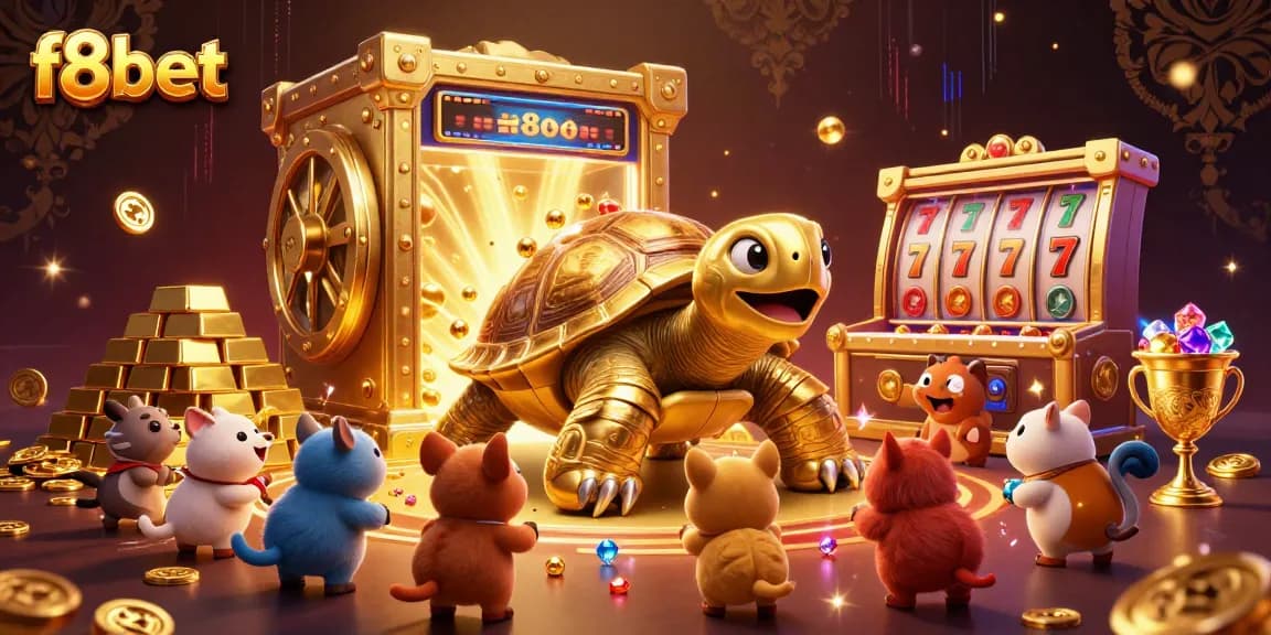 Engage with f8bet's vibrant casino experience filled with golden treasures and dynamic slot games.