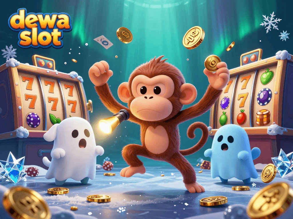 Raih peluang menang dengan dewa slot dalam ilustrasi kasino terhantu yang menakjubkan.
