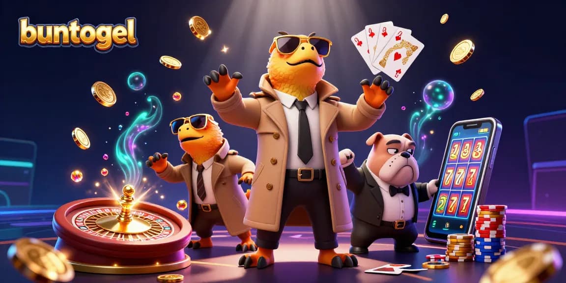 Experience thrilling fun with buntogel, as three cartoon raptors sneak into a VIP casino scene!