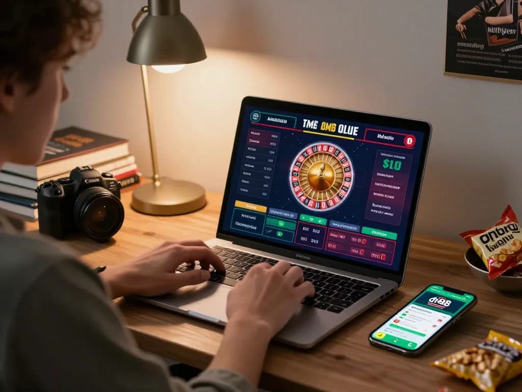 Player engaging in online gaming at dn88, showcasing the live casino interface and strategic betting.