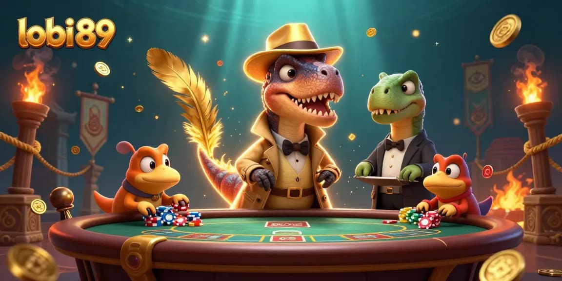 Gali kemenangan di lobi 89 sambil bermain blackjack dengan dino dan hewan lucu lainnya.