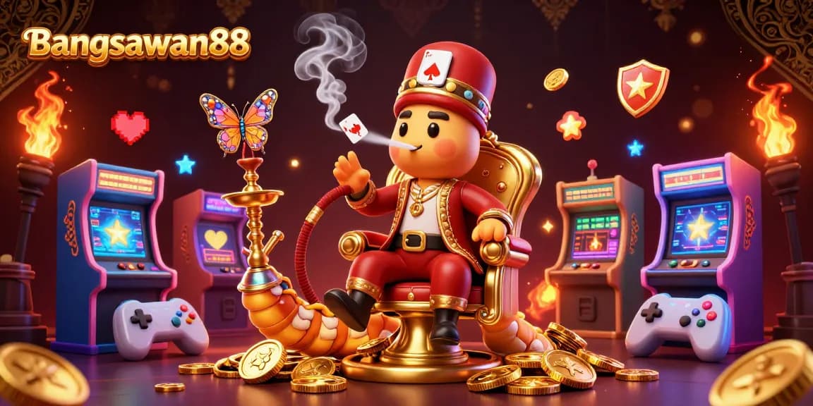 Bangsawan88 engages players with vivid casino action depicted in an enchanting 3D scene full of characters and gaming elements.