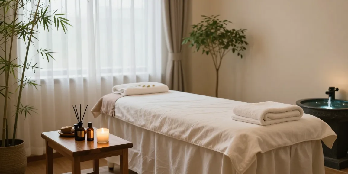 Relaxing spa scene showcasing 창원마사지 with soothing decor and atmosphere.