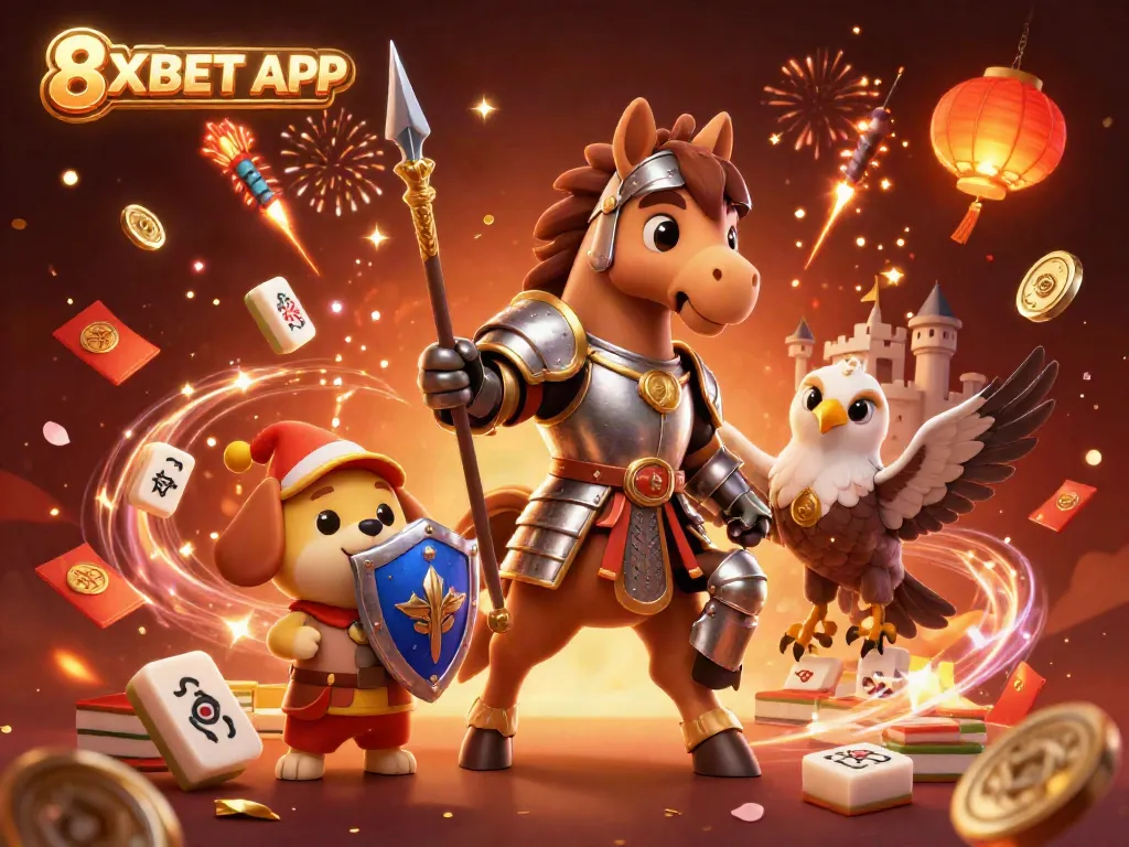 Engage with thrilling gameplay through 8XBET APP's electrifying casino experience featuring vibrant characters.