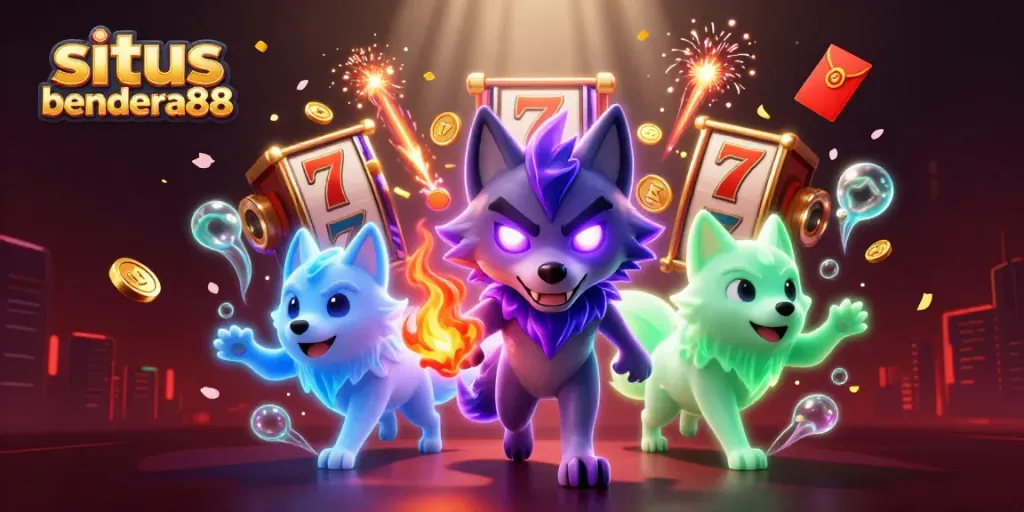 Menangkan jackpot dengan situs bendera88 memainkan slot bergaya 3D bersama karakter serigala.