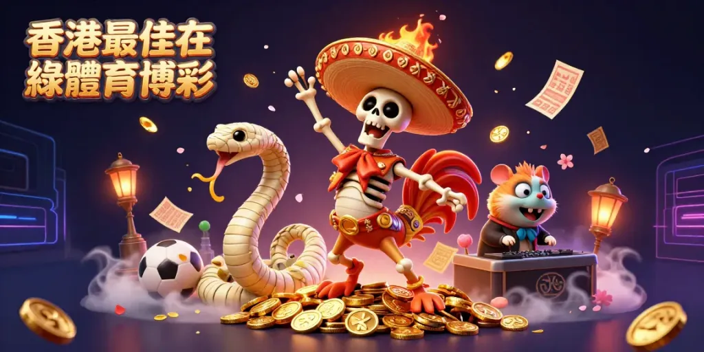 Experience the thrill of 香港最佳在線體育博彩 with this dynamic and colorful illustration, showcasing a lively sports betting scene.