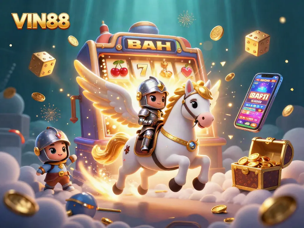 Experience VIN88's thrilling casino environment with enchanted elements and dynamic games.
