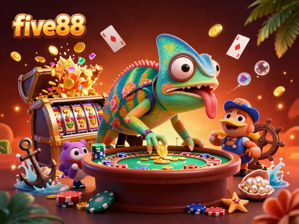 Experience thrilling gameplay at five88 with vibrant colors and dynamic casino action.