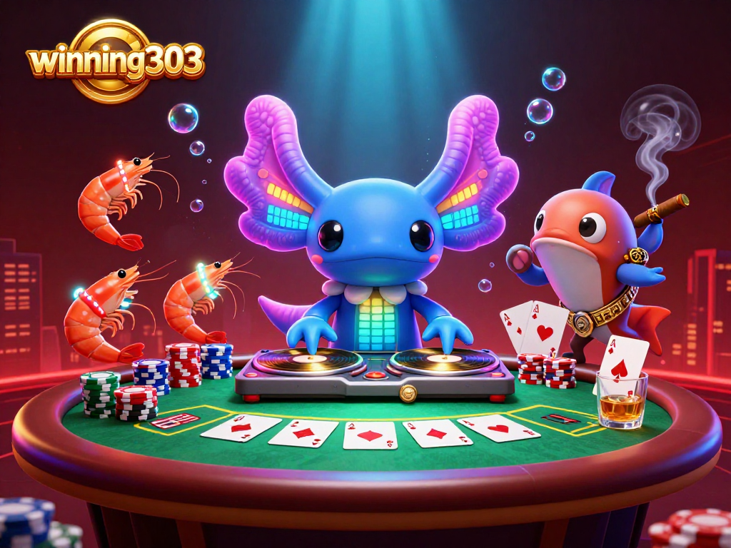 Winning303 brings the casino excitement with vibrant underwater gaming elements and party atmosphere.
