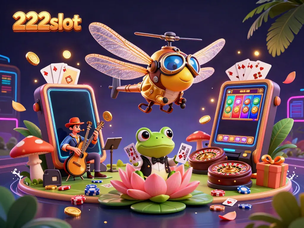 Permainan menarik di 222slot, dengan dealer katak dan pilot belalang yang menghibur.