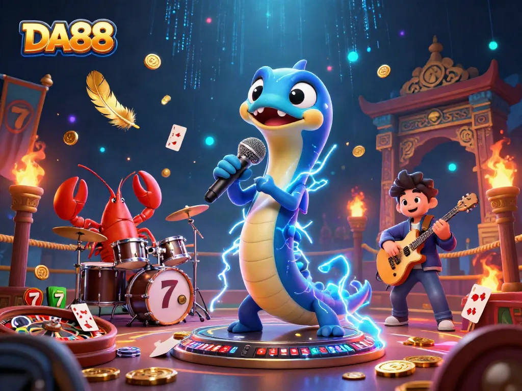 Engage with DA88's underwater casino excitement featuring a DJ eel, lobster drummer, and seahorse guitarist.
