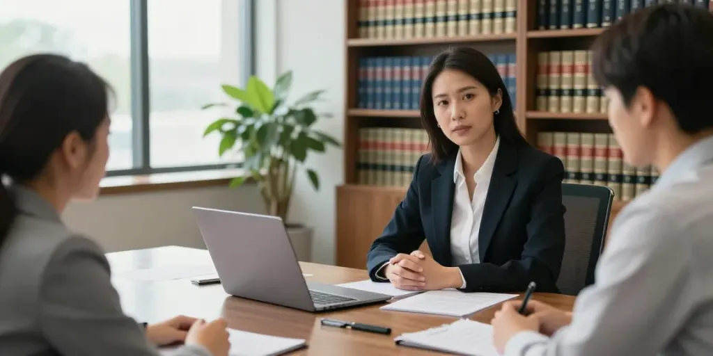 Marietta DUI defense attorney fees consultation in modern law office with client.