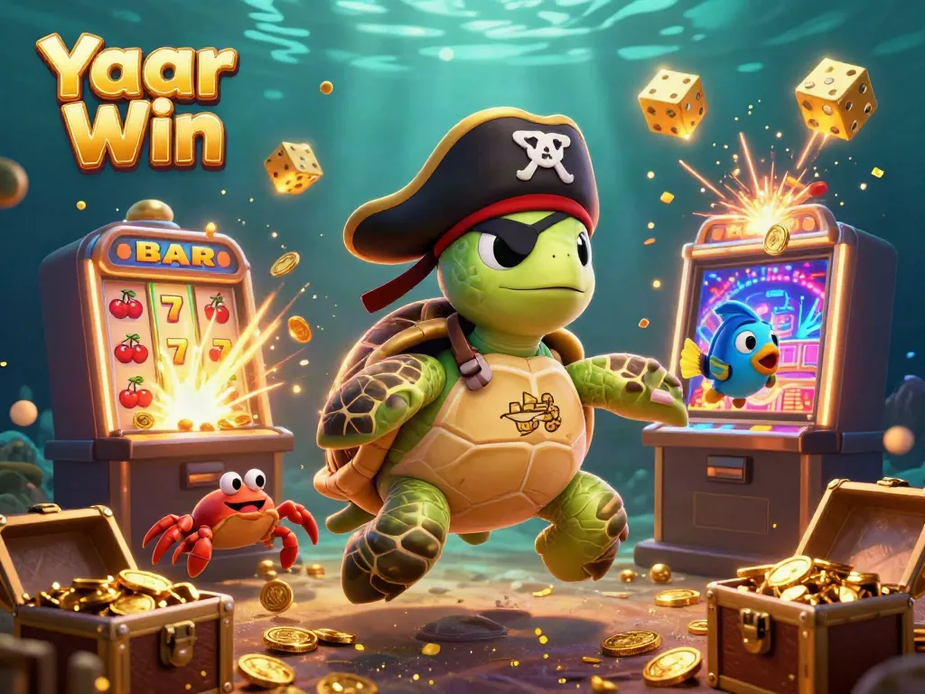 Experience thrilling gaming with Yaar Win's engaging characters above a burst of casino delights.