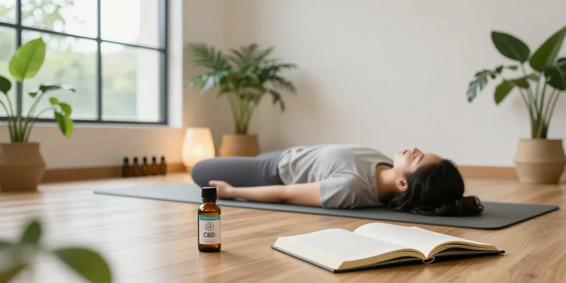 Experience the calming benefits of cheap dabs with premium CBD oil in a peaceful yoga studio.
