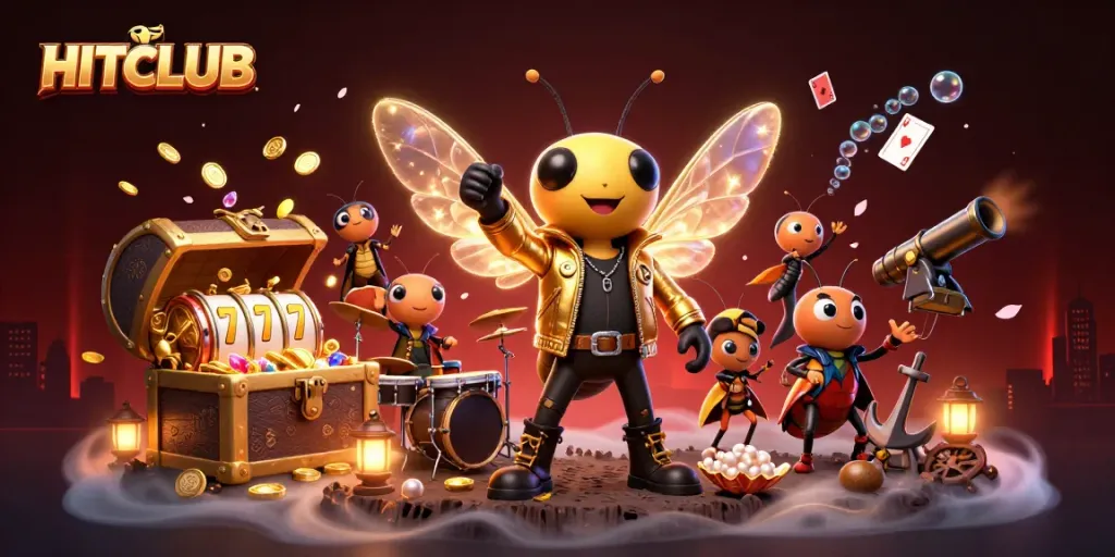 Win at HITCLUB with engaging 3D characters in a lavish casino scene filled with dynamic gaming elements.