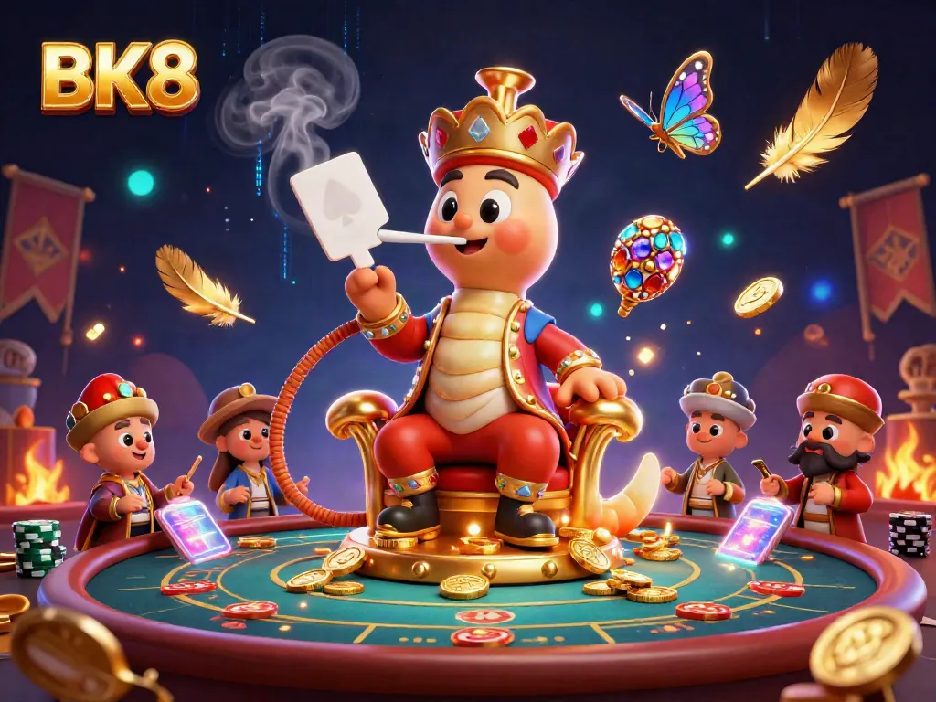 Experience the excitement of BK8 with vibrant visuals from a dynamic live casino scene.