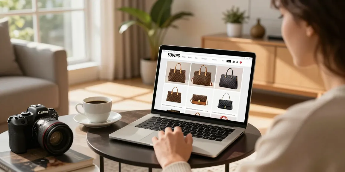 Explore a comfortable home shopping experience at a 레플리카 쇼핑몰 showcasing stylish replica products.