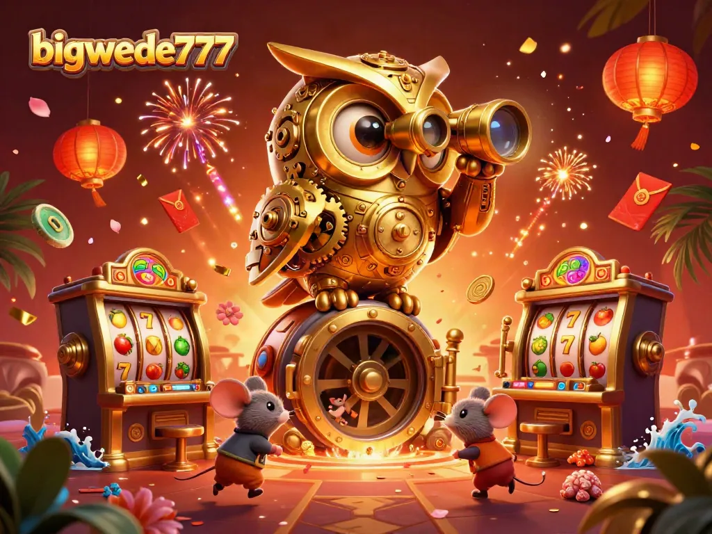 Experience the thrilling atmosphere of bigwede777 with dynamic slot machines and festive decorations.