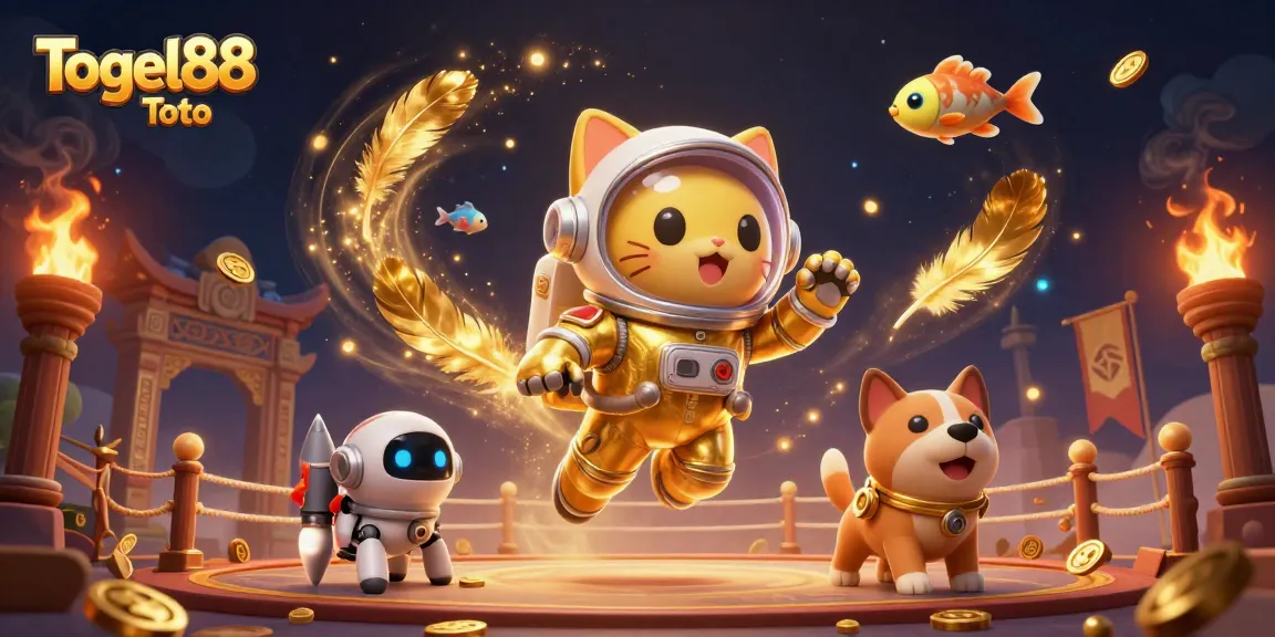 Togel88 Toto engages players with thrilling lottery action, featuring vibrant 3D characters and dynamic gaming elements.