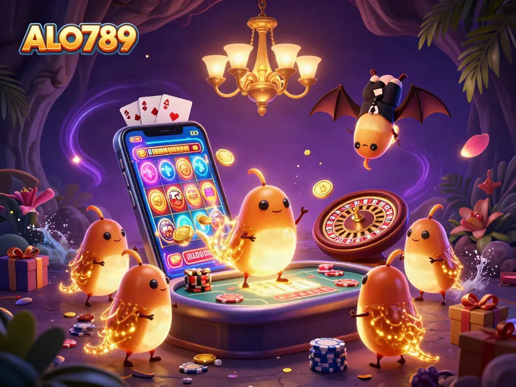 Play immersive games at ALO789, where glowworms illuminate a vibrant cave casino experience.