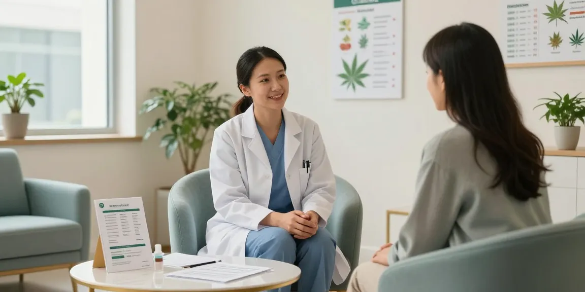 Patient consultation for MMJ card Oklahoma in a welcoming clinic.