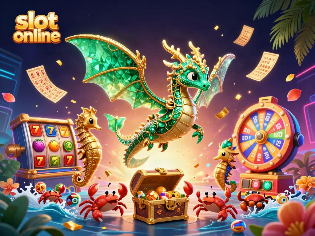 Spin vibrant slot online reels with a 3D sea dragon and royal guard in a treasure scene.