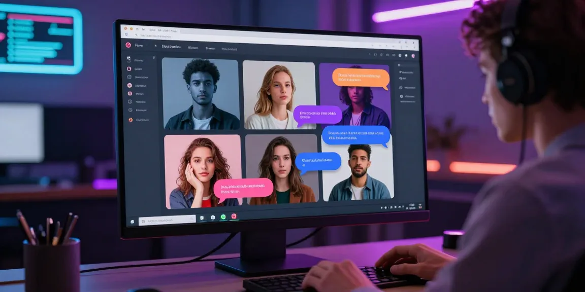 Engaging with ai nsfw chat on a sleek desktop interface showcasing customizable character models and vibrant interaction.