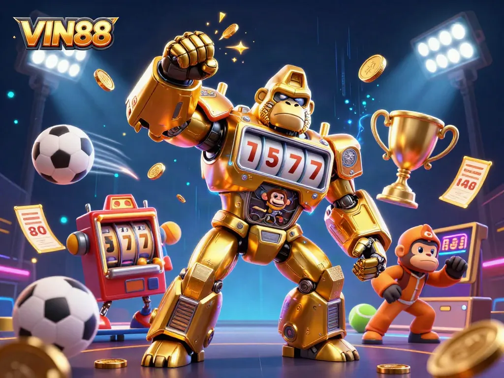 Experience the thrill of gaming with VIN88 at the center of an explosive 3D casino universe.