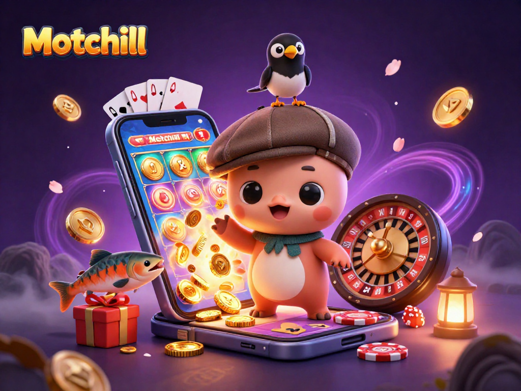 Engage with Motchill's fun-filled slot games featuring adorable characters and vibrant action.