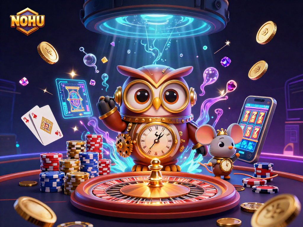 NOHU enhances your casino experience with an exciting 3D steampunk-themed gambling scene.