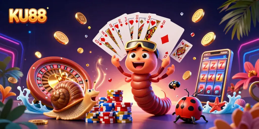 Join the thrilling action at KU88 with a millipede dealer and exciting casino games.