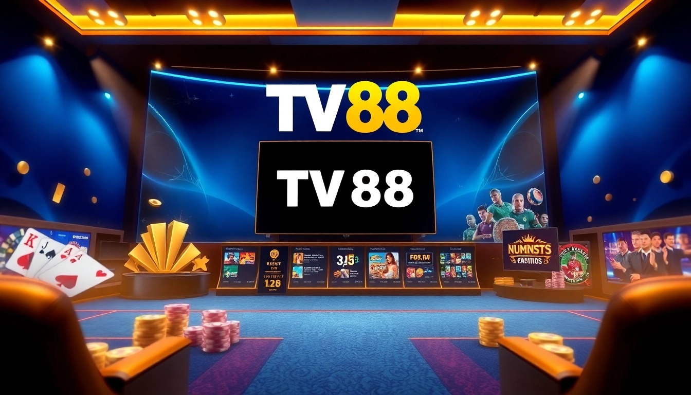 TV88 online betting platform interface showcasing games and secure transactions.