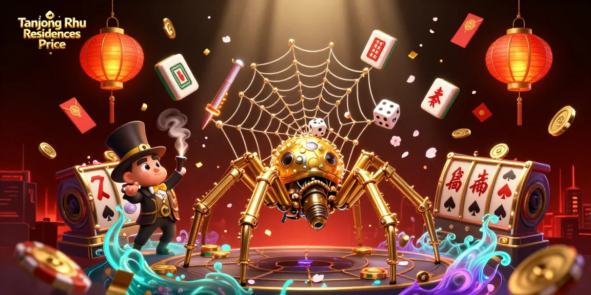 Experience thrilling Tanjong Rhu Residences Price excitement with steampunk casino elements, jackpot symbols, and vibrant decorations.