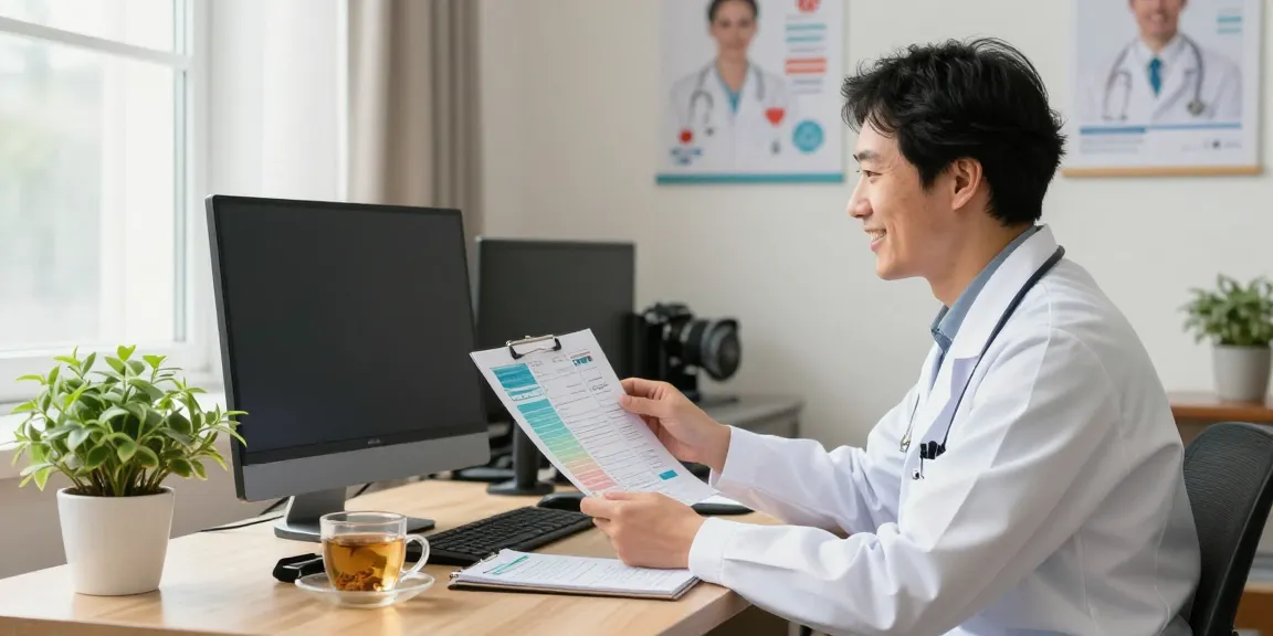 Healthcare professional conducting an online consultation for a medical card online.