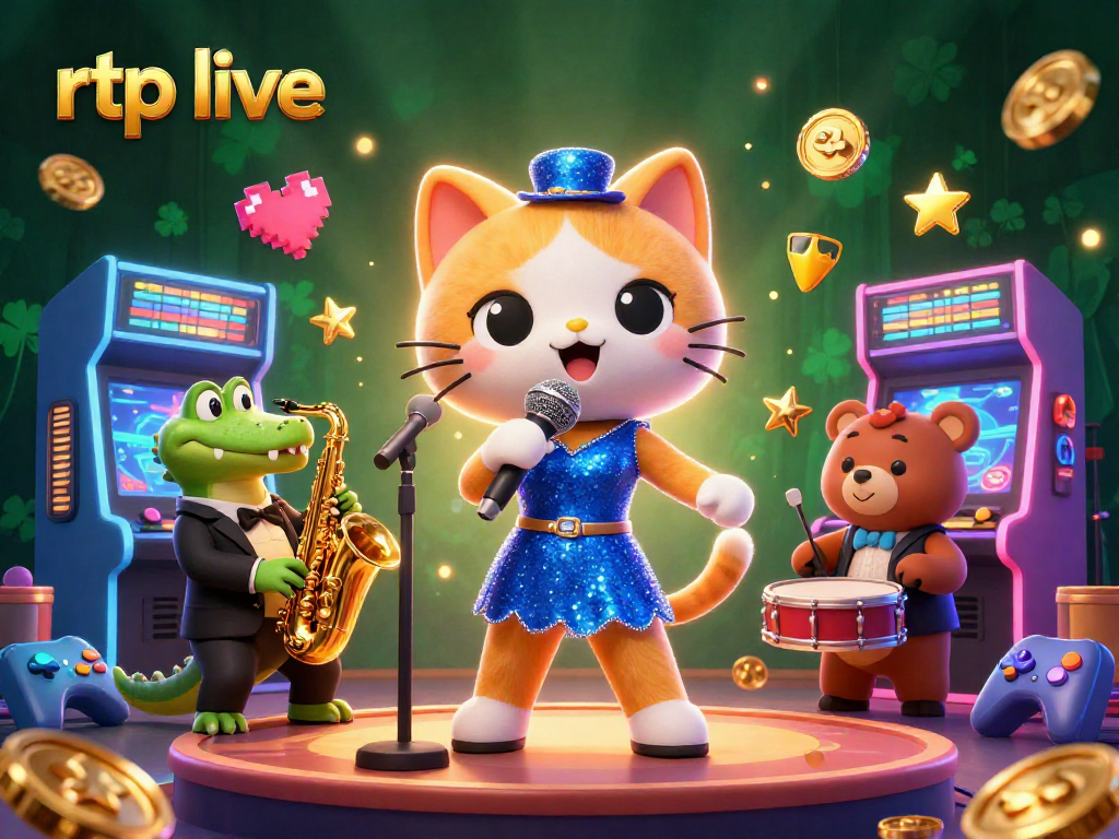 Experience the excitement of rtp live with vibrant characters and casino elements in a dynamic scene.