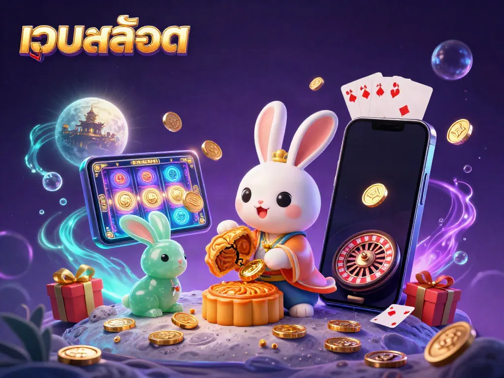 Enjoy the dynamic เว็บสล็อต scene blending folklore and gaming with poker chips and slot elements.