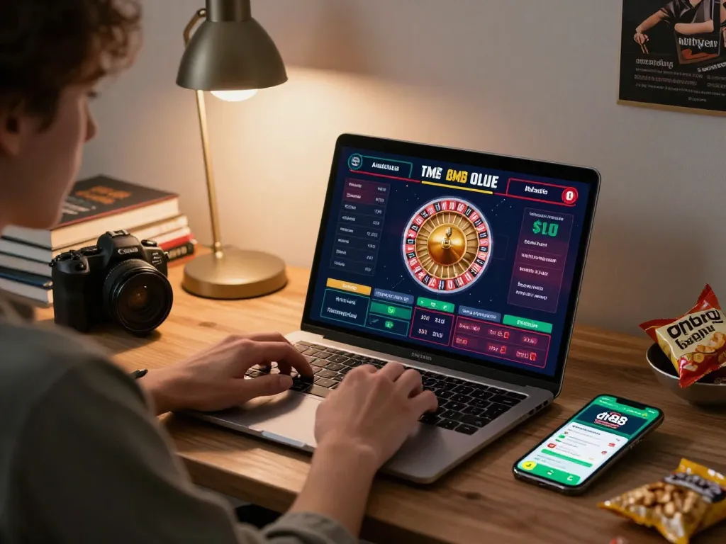 Player engaging in online gaming at dn88, showcasing the live casino interface and strategic betting.