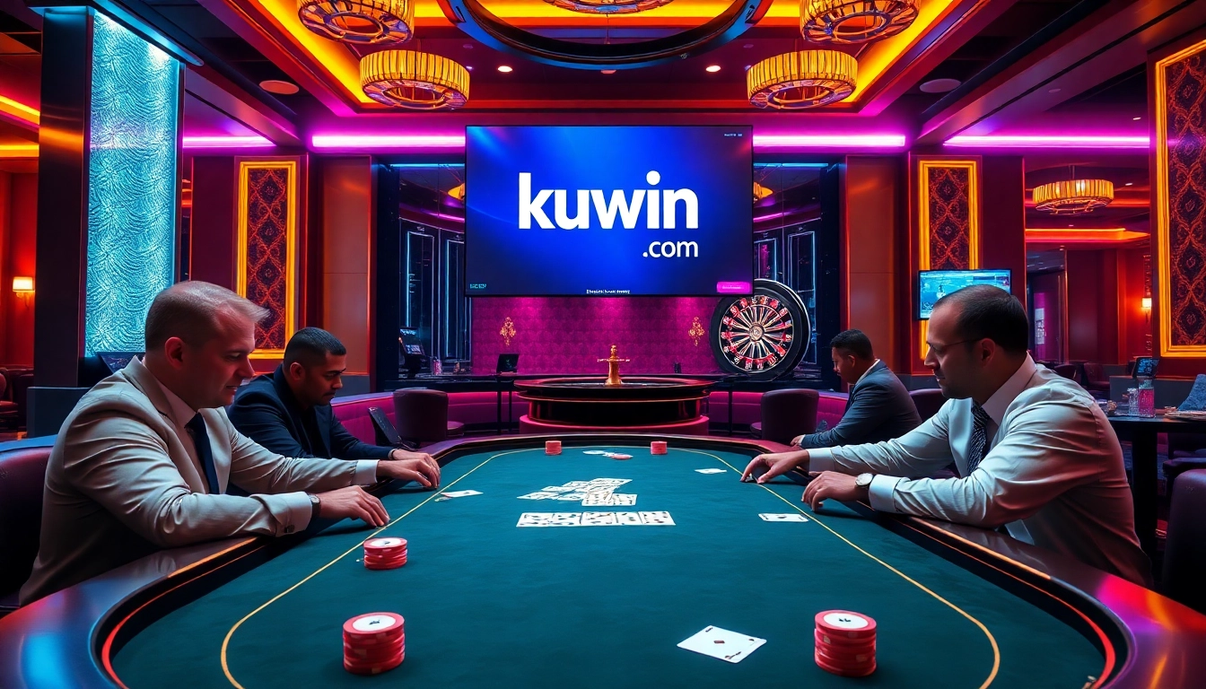 Experience high-stakes poker action at kuwin.com, where professional players navigate intense gameplay.
