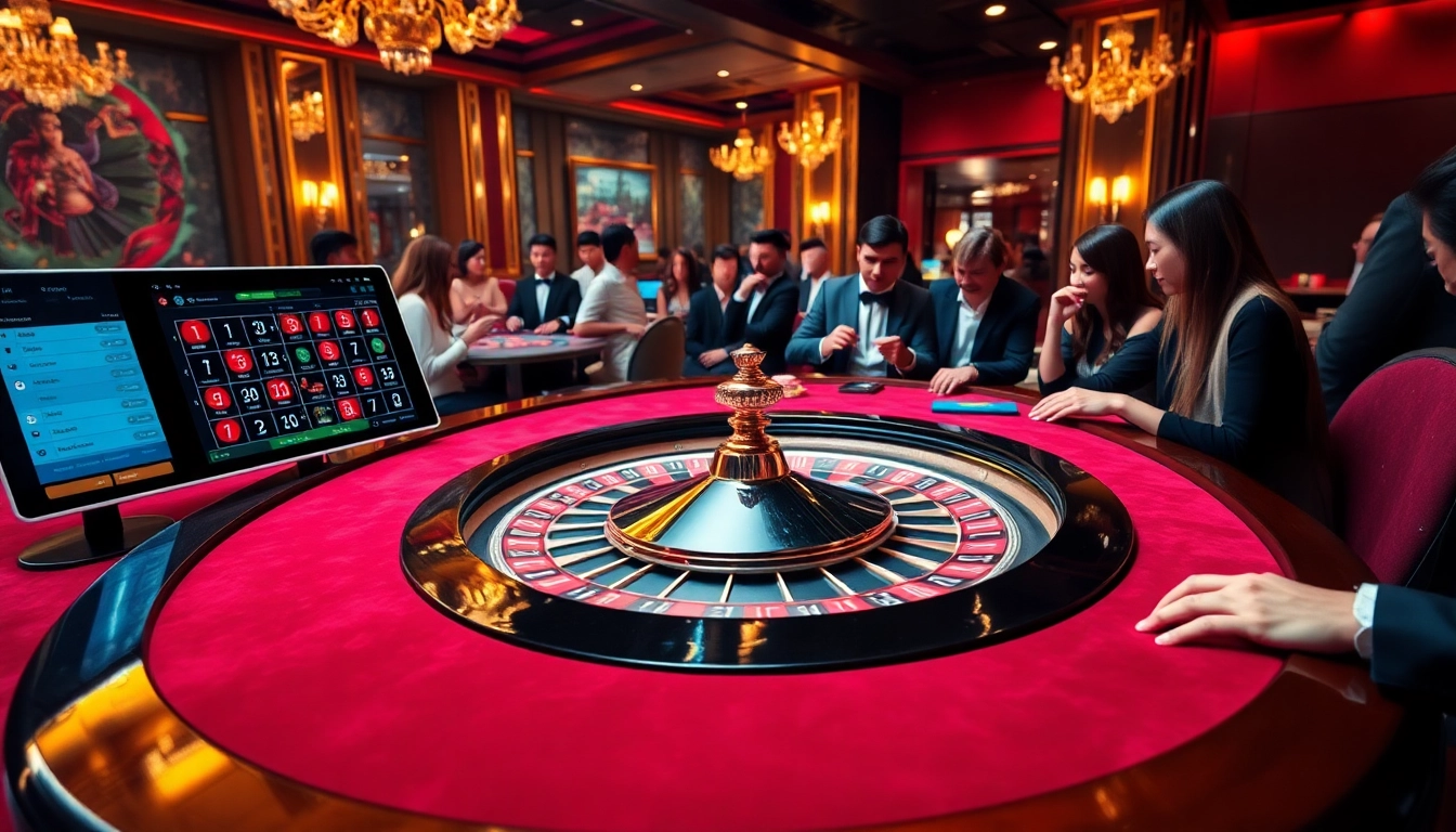 Feel the excitement of online gambling at https://mm88.press/ with roulette and players in action.