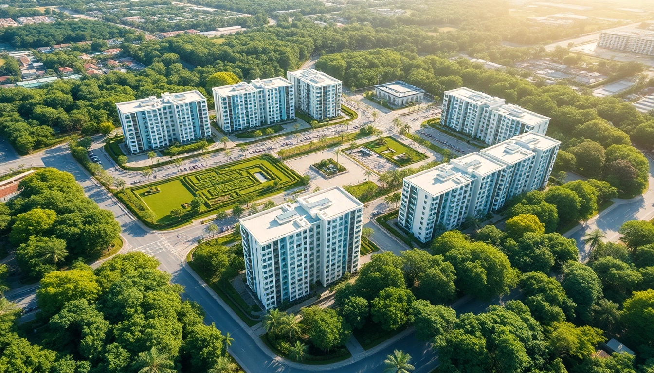 Discover the luxury and community surrounding tampines st 95 ec in this vibrant aerial view.