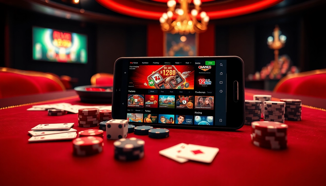 Experience the thrill of ink vao 12bet with a luxurious casino atmosphere showcasing online gaming excitement.