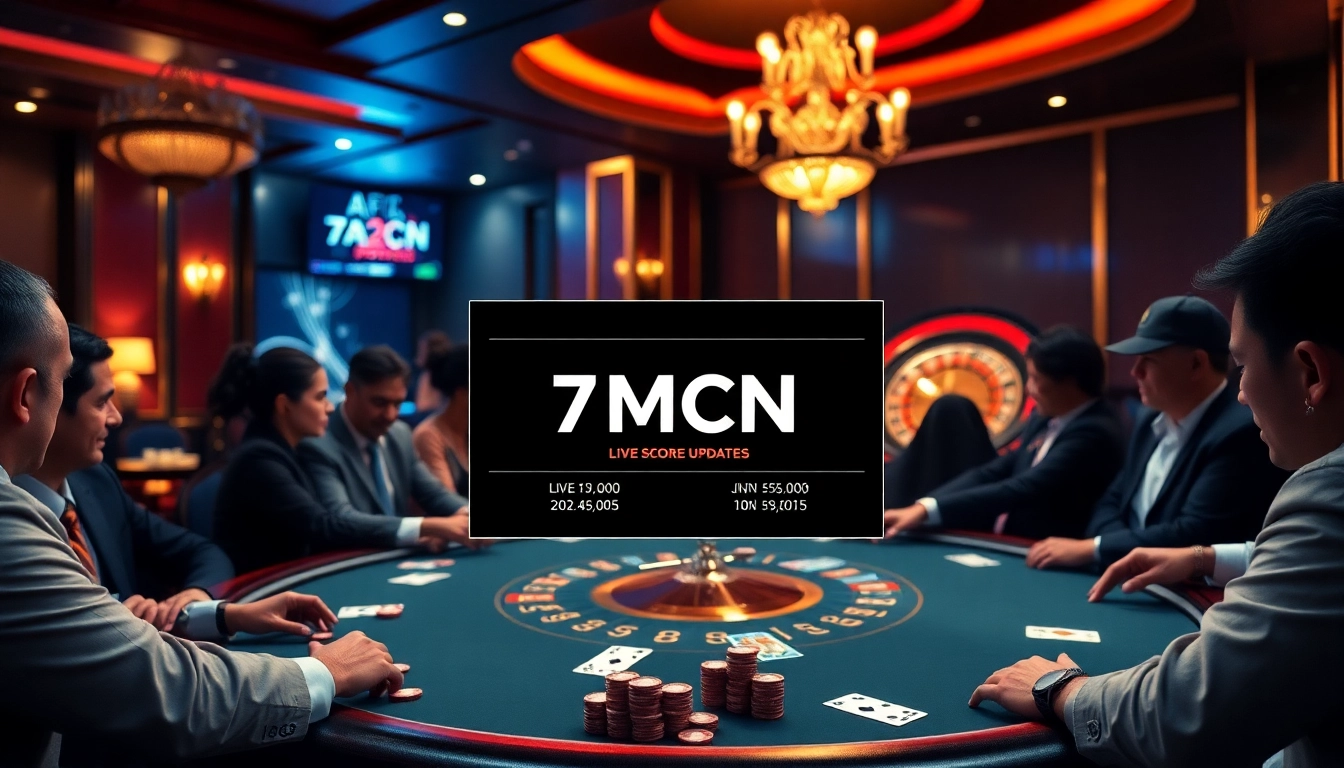Experience the thrills of 7mcn live scores in a luxurious casino environment.