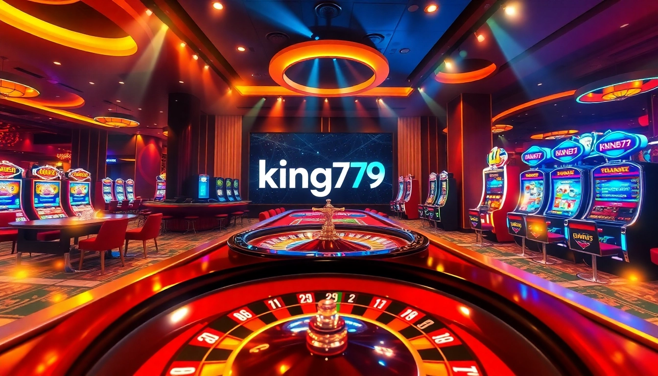 Experience the thrill of king79 while rolling dice and placing bets at a vibrant casino table.