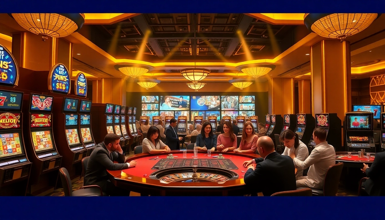 Experience the thrill at nhà cái uy tín with luxurious tables and vibrant slot machines.