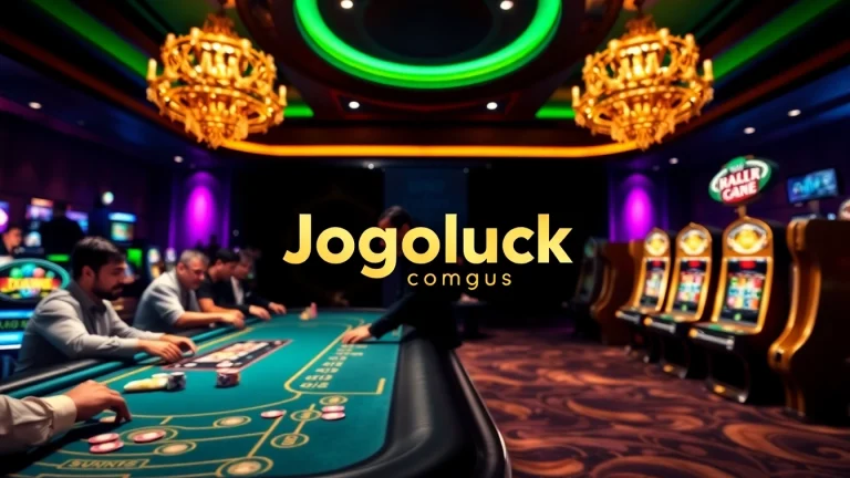 Experience the thrill of betting at Jogoluck Com with vibrant casino visuals and engaging gameplay.