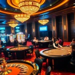 RR88 players enjoying a thrilling casino experience with roulette, poker, and slot machines.